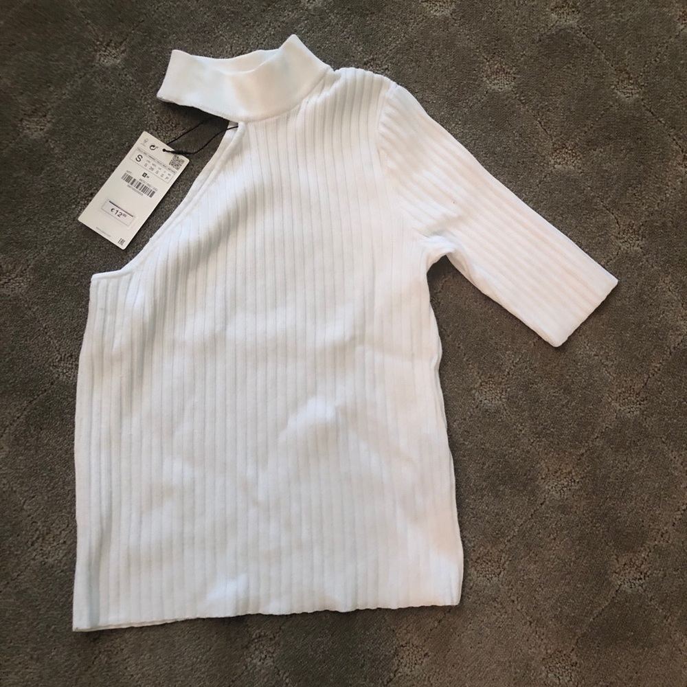 Zara One Shoulder Stretch Top